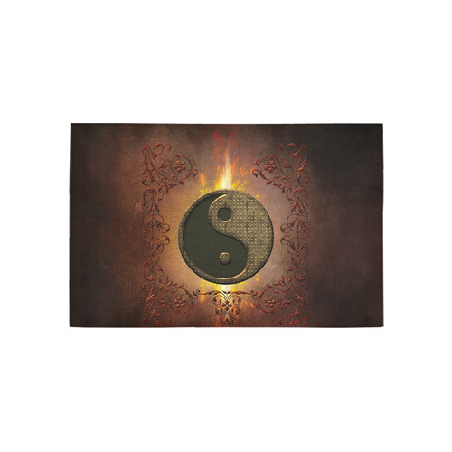 The sign ying and yang Area Rug 5'x3'3''