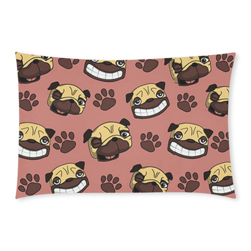 Happy Pugs Pattern 3-Piece Bedding Set