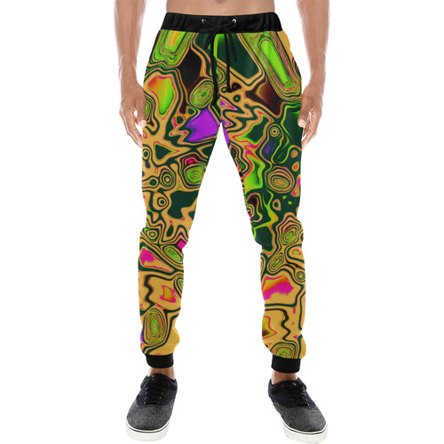 90s Color Splash Men's All Over Print Sweatpants (Model L11)