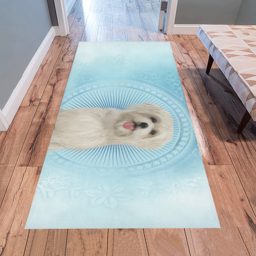 Cute havanese puppy Area Rug 7'x3'3''