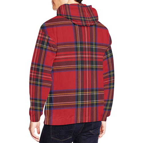 Royal Stewart tartan All Over Print Hoodie for Men/Large Size (USA Size) (Model H13)