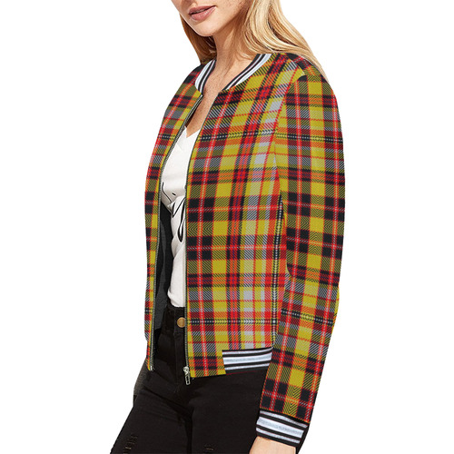 TARTAN 9000 All Over Print Bomber Jacket for Women (Model H21)