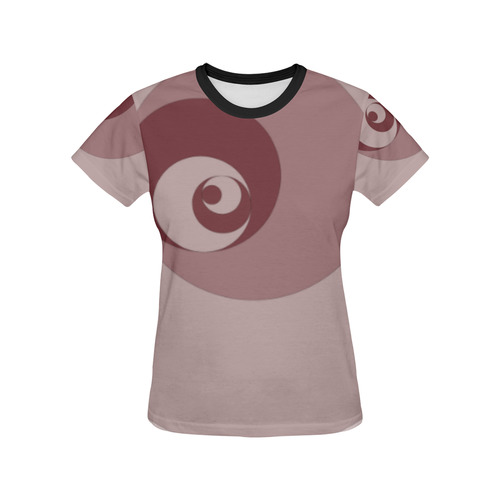 fiibonacci roses All Over Print T-shirt for Women/Large Size (USA Size) (Model T40)