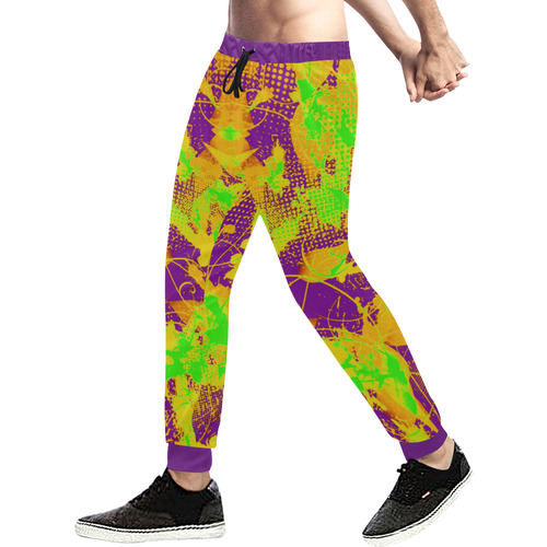 Color Splat Abstract Men's All Over Print Sweatpants (Model L11)