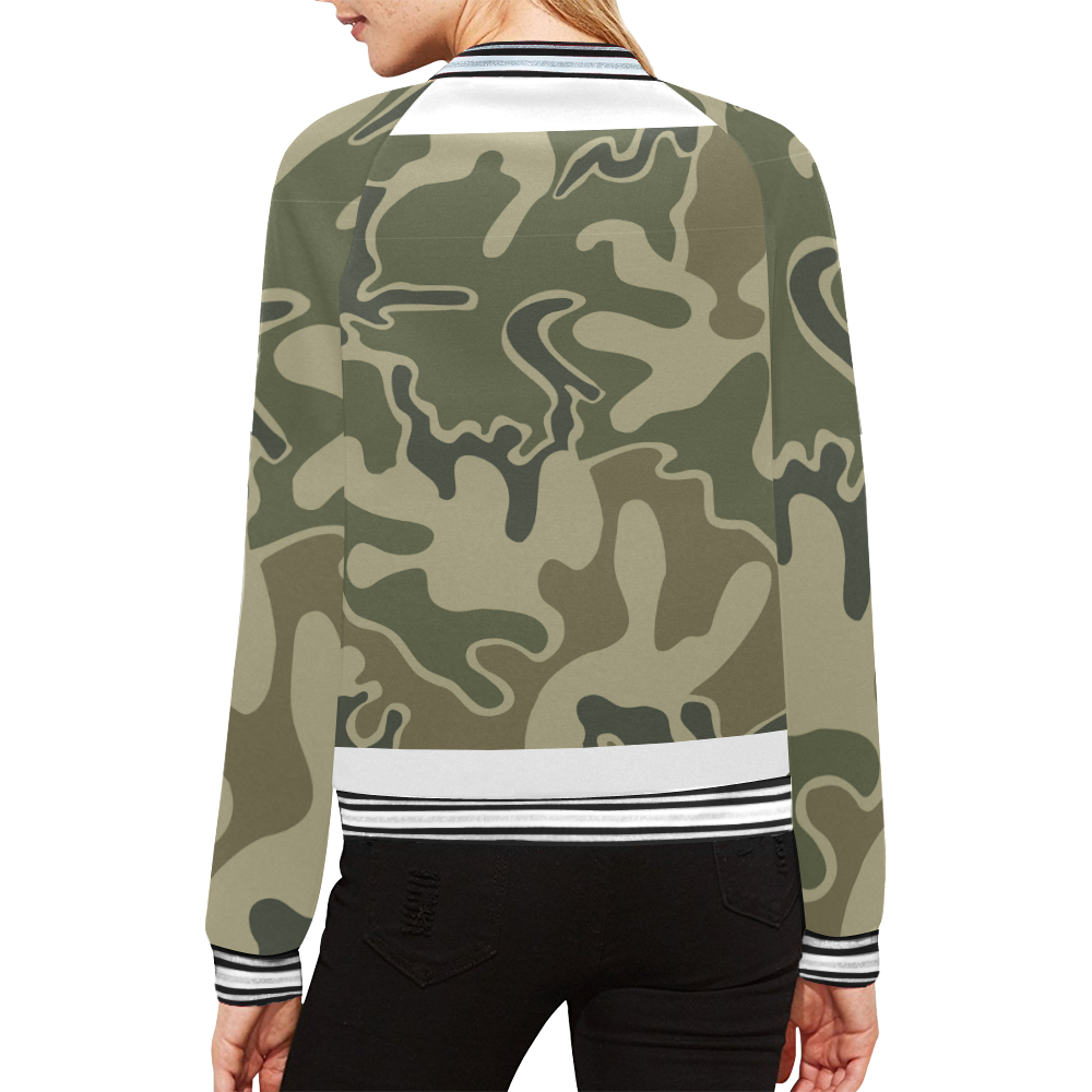 US m1948 ERDL camouflage All Over Print Bomber Jacket for Women (Model