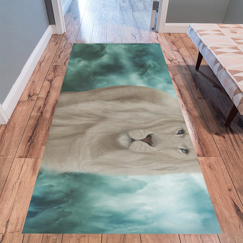 The white lion in the universe Area Rug 9'6''x3'3''