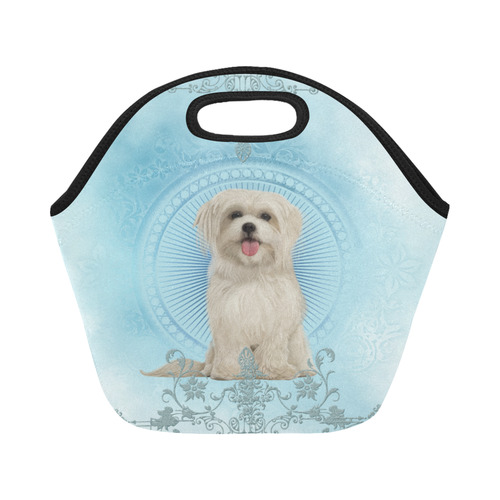 Cute havanese puppy Neoprene Lunch Bag/Small (Model 1669)