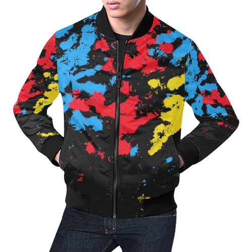 3 COLOURS All Over Print Bomber Jacket for Men (Model H19)