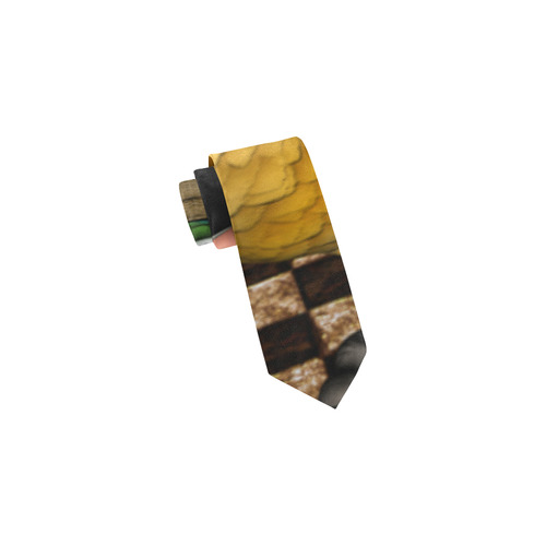 Funny parrot with summer hat Classic Necktie (Two Sides)