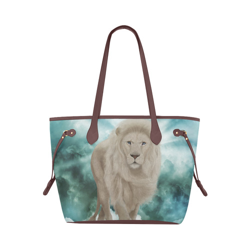 The white lion in the universe Clover Canvas Tote Bag (Model 1661)