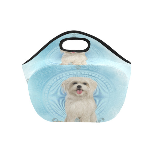 Cute havanese puppy Neoprene Lunch Bag/Small (Model 1669)