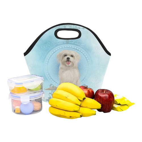 Cute havanese puppy Neoprene Lunch Bag/Small (Model 1669)