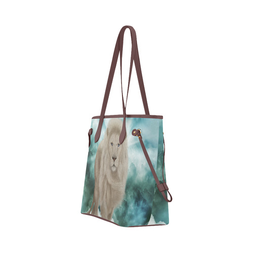 The white lion in the universe Clover Canvas Tote Bag (Model 1661)