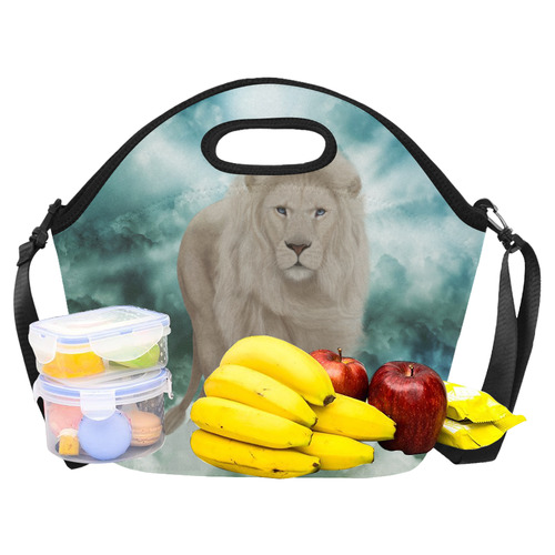 The white lion in the universe Neoprene Lunch Bag/Large (Model 1669)