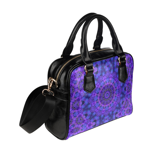 Mandala in Purple/Blue Shoulder Handbag (Model 1634)