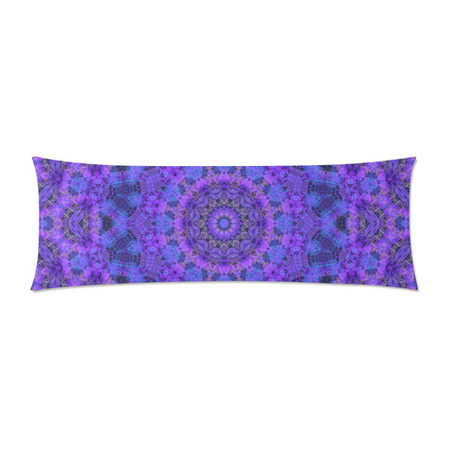 Mandala in Purple/Blue Custom Zippered Pillow Case 21"x60"(Two Sides)