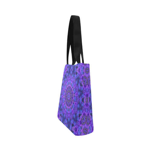 Mandala in Purple/Blue Canvas Tote Bag (Model 1657)