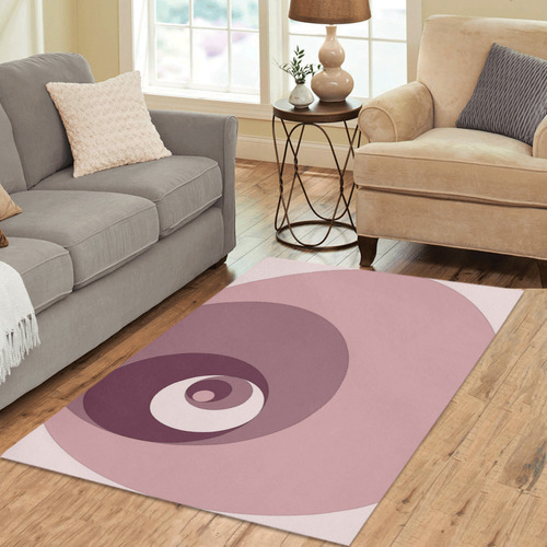 Fibonacci rose 3 Area Rug 5'3''x4'