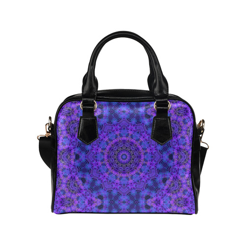 Mandala in Purple/Blue Shoulder Handbag (Model 1634)