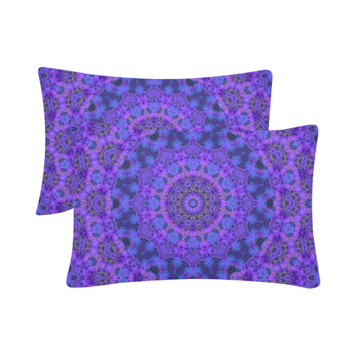 Mandala in Purple/Blue Custom Pillow Case 20"x 30" (One Side) (Set of 2)