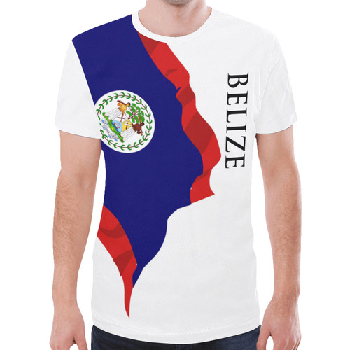 Belize Men's Classic Flag Tee 2.0 (White) New All Over Print T-shirt for Men (Model T45)