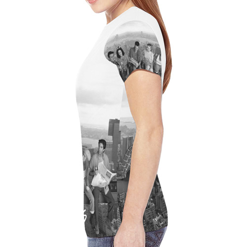 Friends B/W New All Over Print T-shirt for Women (Model T45)