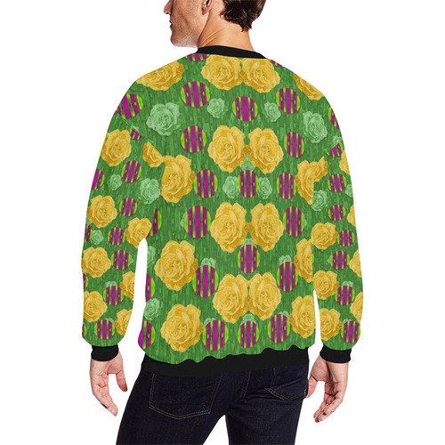 lroses dancing on  tulip fields forever All Over Print Crewneck Sweatshirt for Men (Model H18)