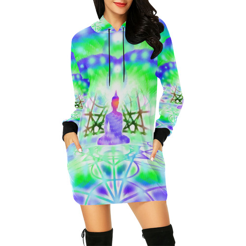 CosmicSpiral 41 All Over Print Hoodie Mini Dress (Model H27)