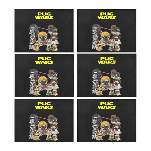 Pug Wars Placemat 14’’ x 19’’ (Set of 6)