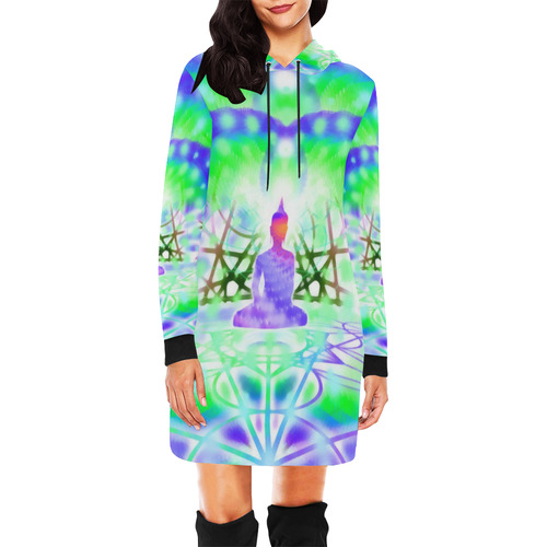 CosmicSpiral 41 All Over Print Hoodie Mini Dress (Model H27)