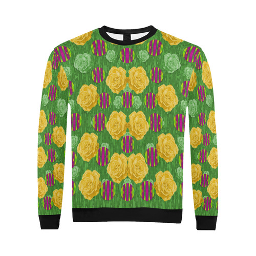 lroses dancing on  tulip fields forever All Over Print Crewneck Sweatshirt for Men (Model H18)