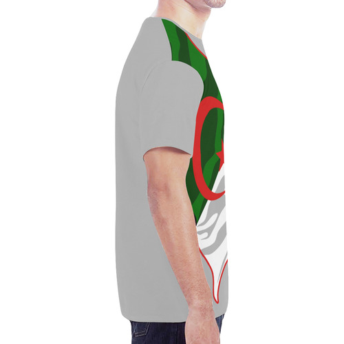 Algeria Men's Classic Flag Tee 2.0 (Gray) New All Over Print T-shirt for Men (Model T45)