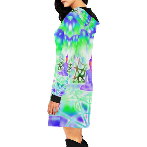 CosmicSpiral 41 All Over Print Hoodie Mini Dress (Model H27)