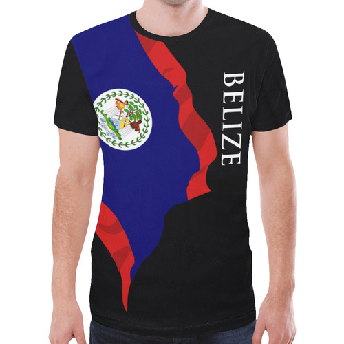 Belize Men's Classic Flag Tee 2.0 (Black) New All Over Print T-shirt for Men (Model T45)