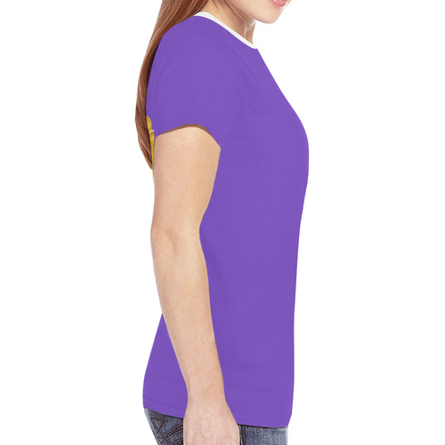 Friends Purple New All Over Print T-shirt for Women (Model T45)