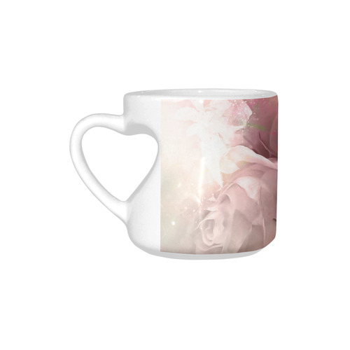 Beautiful soft roses Heart-shaped Mug(10.3OZ)