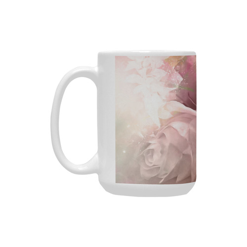 Beautiful soft roses Custom Ceramic Mug (15OZ)