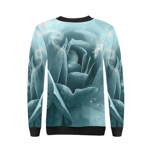 The blue rose All Over Print Crewneck Sweatshirt for Women (Model H18)