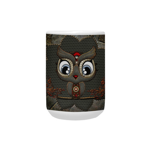 Funny steampunk owl Custom Ceramic Mug (15OZ)