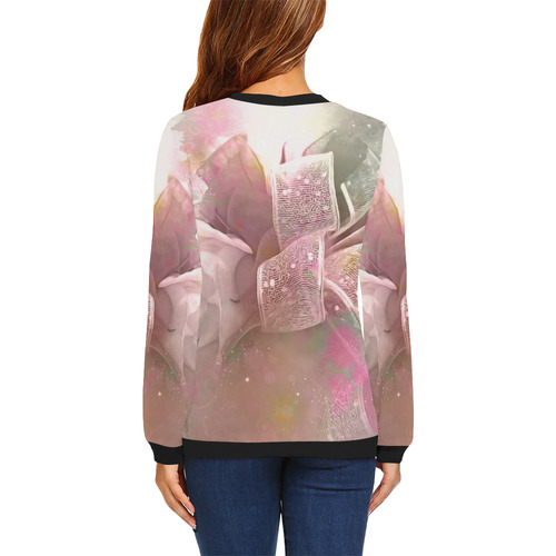 Beautiful soft roses All Over Print Crewneck Sweatshirt for Women (Model H18)