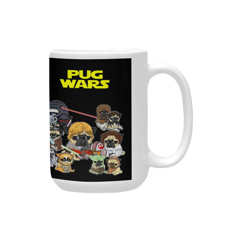 Pug Wars Custom Ceramic Mug (15OZ)