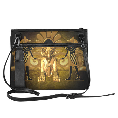 Anubis the egyptian god Slim Clutch Bag (Model 1668)