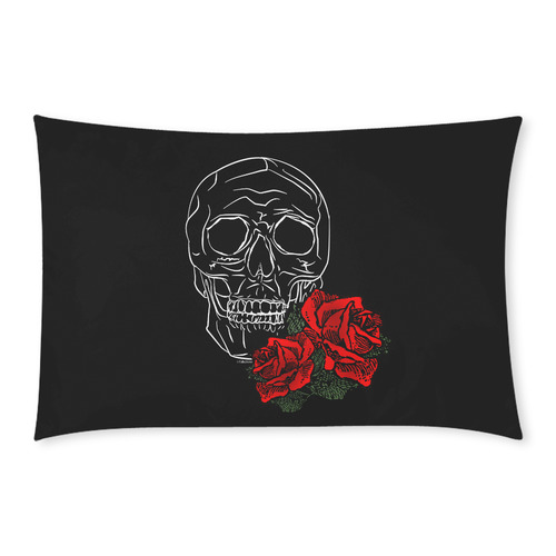 Skull and Roses Goth Print 3-Piece Bedding Set