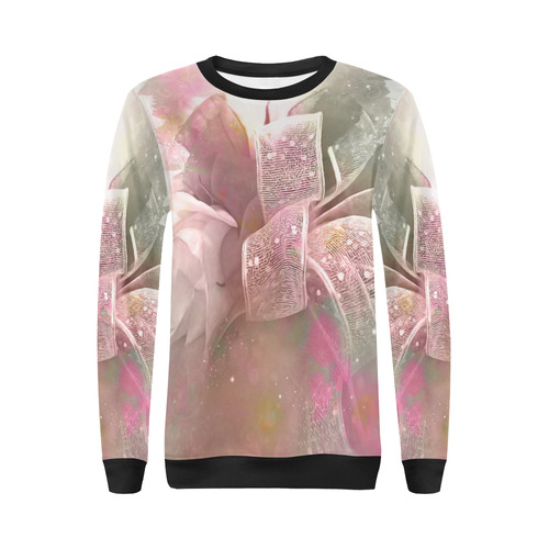 Beautiful soft roses All Over Print Crewneck Sweatshirt for Women (Model H18)