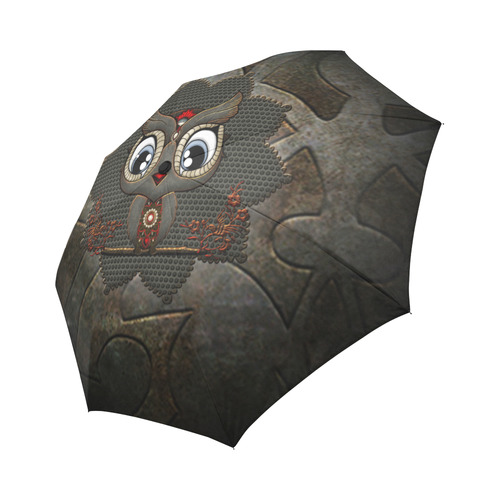 Funny steampunk owl Auto-Foldable Umbrella (Model U04)