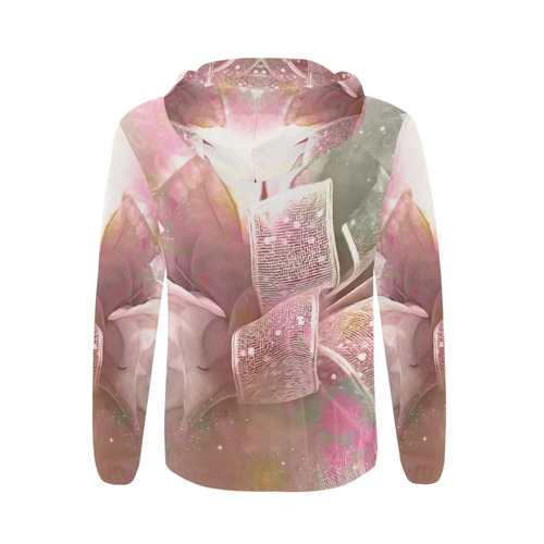 Beautiful soft roses All Over Print Full Zip Hoodie for Men/Large Size (Model H14)