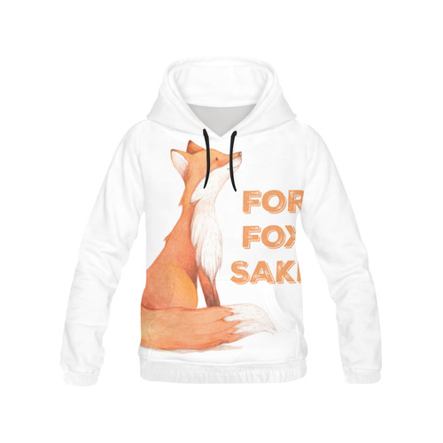 For Fox Sake - Front Design | All Over Print Hoodie for Women (USA Size) (Model H13)