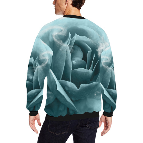The blue rose All Over Print Crewneck Sweatshirt for Men/Large (Model H18)