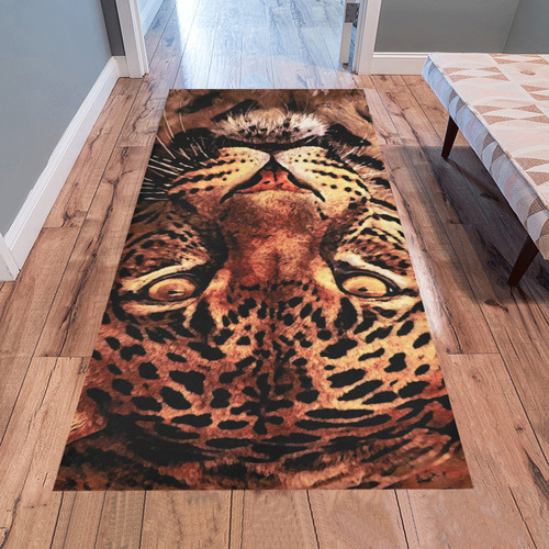 gepard leopard #gepard #leopard #cat Area Rug 7'x3'3''