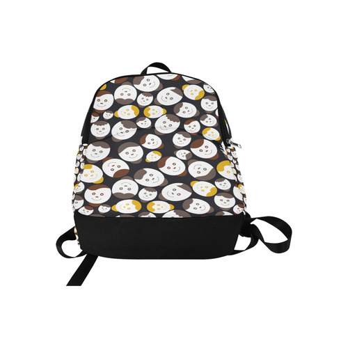 brown smiley faces Fabric Backpack for Adult (Model 1659)